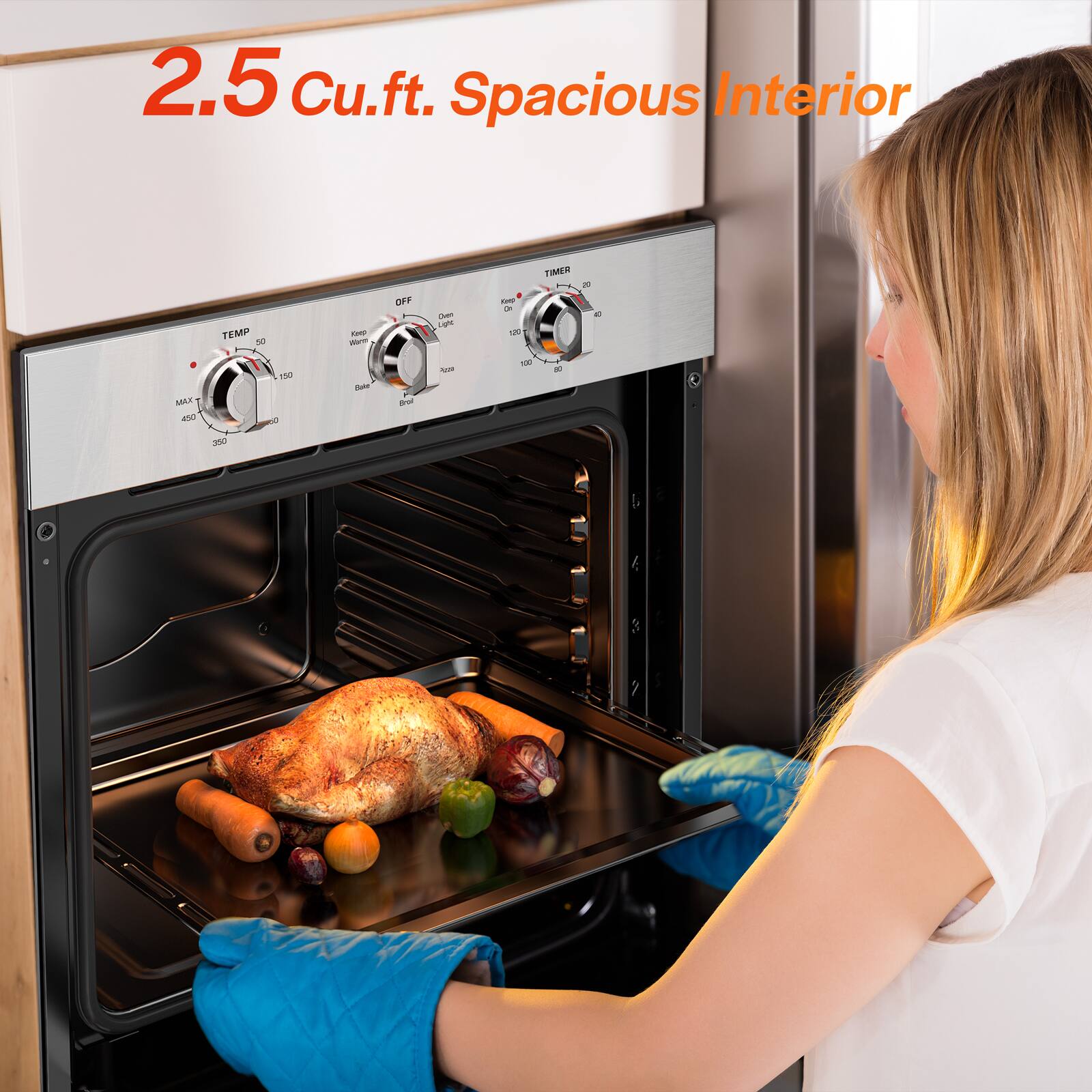 2.5 Cu.ft. Spacious Interior TEMP N Ta W OFF Tam LIPE - - - TIMER I - a MA 1 ma 180 1 -e - - - - I 3