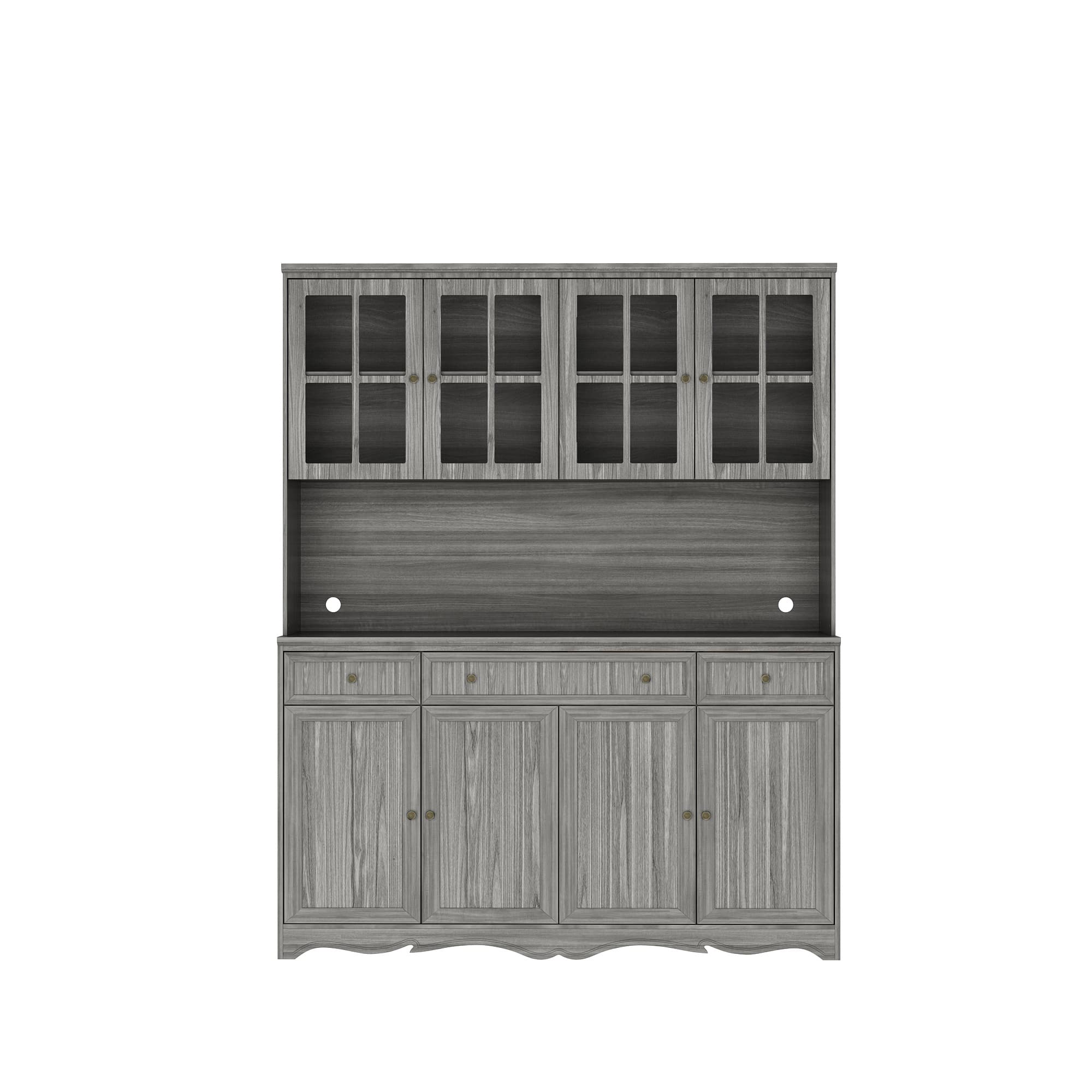 Famapy - Multifunctional Kitchen Buffet Cabinet: Organize with Classic Charm - Gray