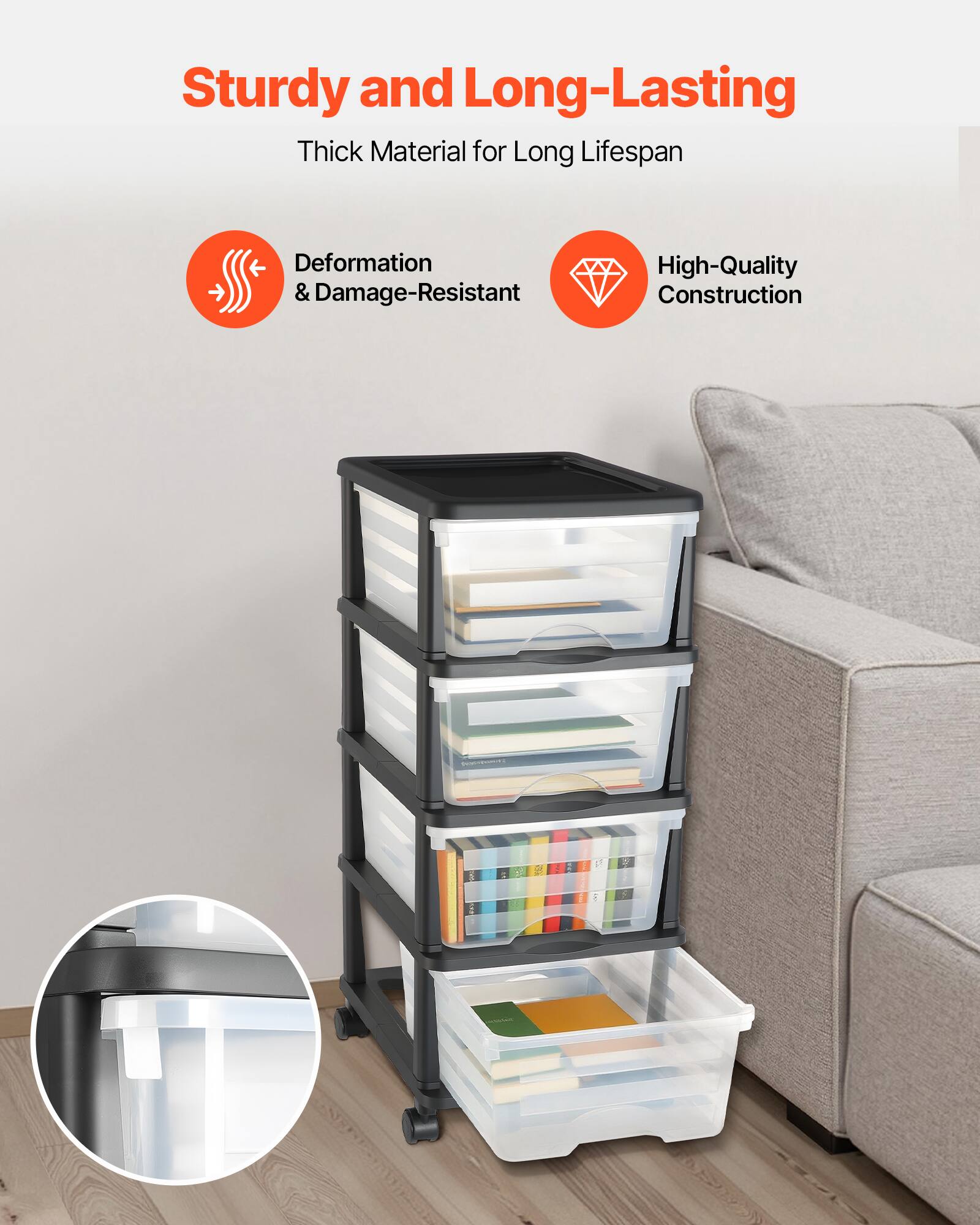 Sturdy and Long-Lasting  
Thick Material for Long Lifespan  

- Deformation & Damage-Resistant  
- High-Quality Construction