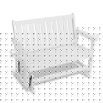 Fortune Candy - Poly Lumber Patio Glider, HIPS Material Weather-Resistant Glider Bench for Outdoor Porch Garden - White