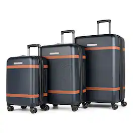 Bugatti - Wellington Expandable Spinner Hardside Suitcase Set - 3 Piece - Navy
