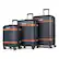 Front. Bugatti - Wellington Expandable Spinner Hardside Suitcase Set - 3 Piece - Navy.