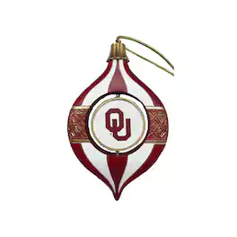 Santa's Workshop - Oklahoma Sooners Two-Piece 5.5" Spinning Bulb Ornament Set - Red