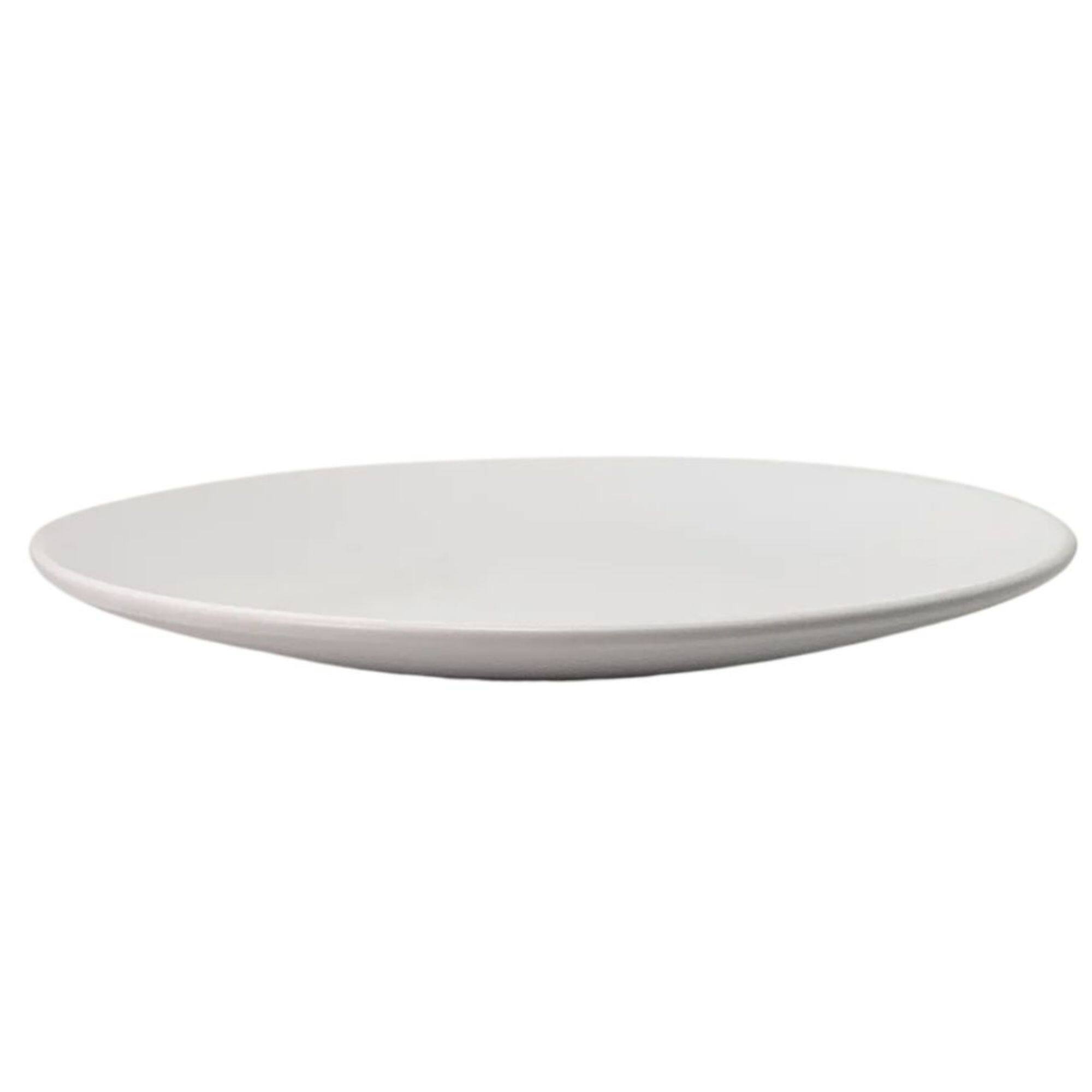 Angle. Zulay Kitchen - Zulay Kitchen Contour Salad Plate - Set of 4 - White.