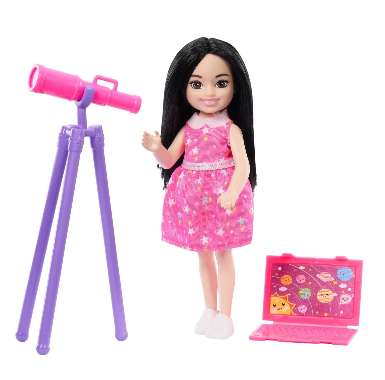 Front. Mattel - Barbie Chelsea Can Be Career Astronomer Brunette Doll & Accessories   - COLLECTIBLES - Multicolor.