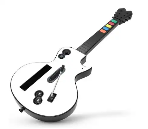 Front. Hyperkin - Hyperkin "Hyper Strummer" Wireless Guitar for Wii - White.