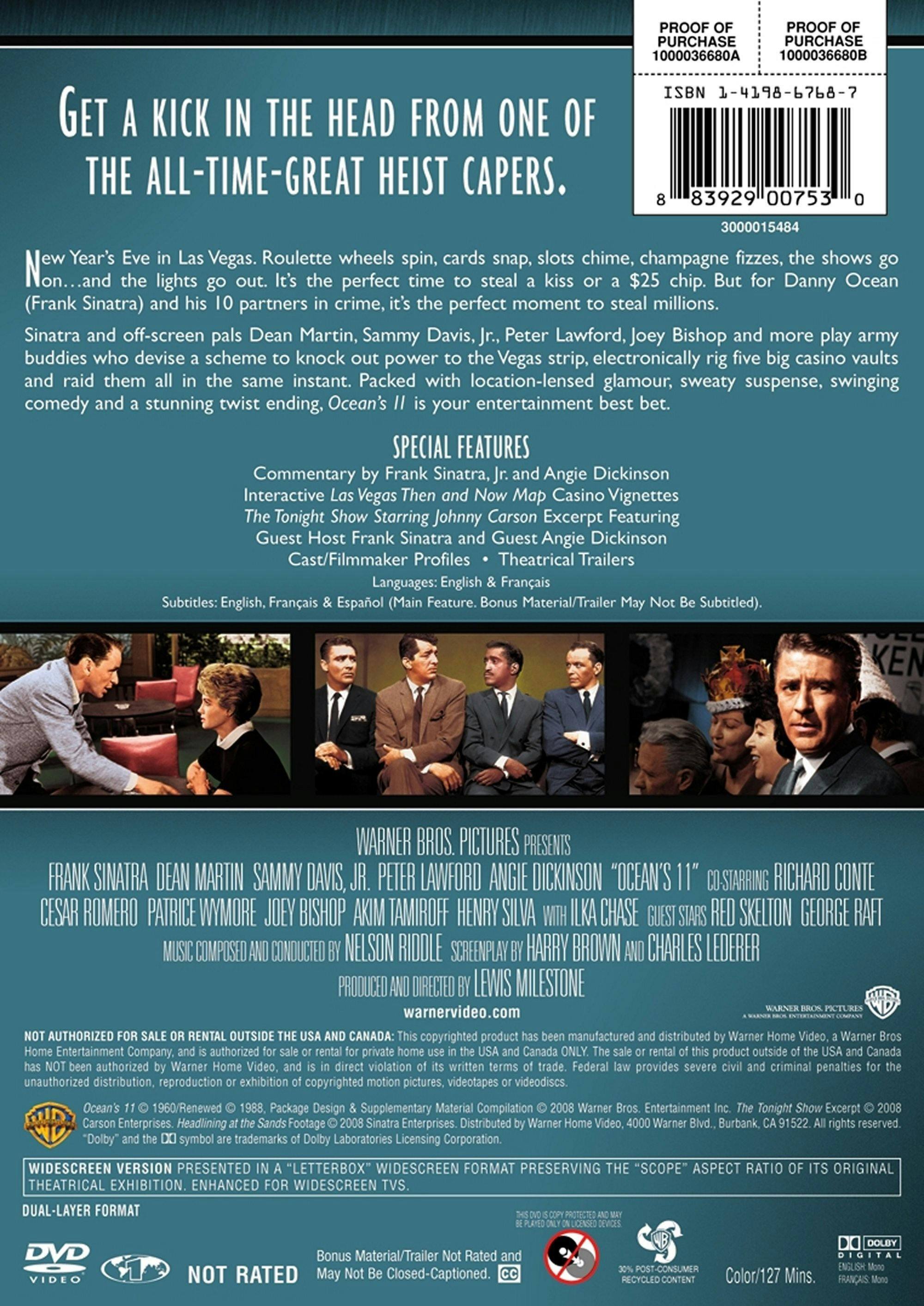 Angle. Ocean's 11 (DVD Widescreen) [DVD].