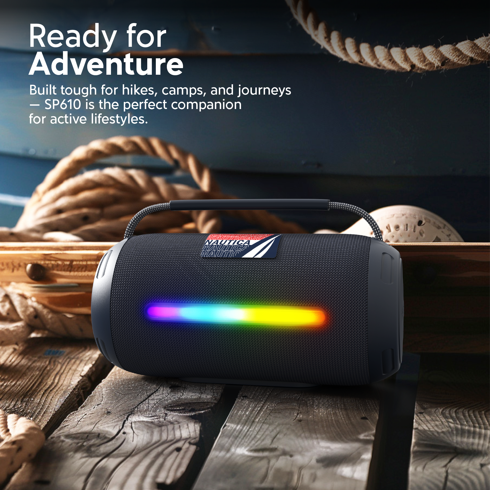 Ready for Adventure

Built tough for hikes, camps, and journeys  
— SP610 is the perfect companion for active lifestyles.