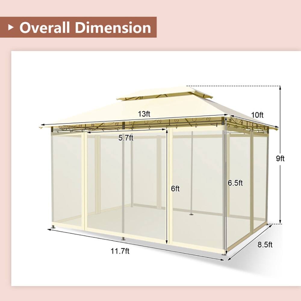 Overall Dimension: 13ft x 10ft x 11.7ft x 9ft x 8.5ft x 6ft x 6.5ft x 5.7ft