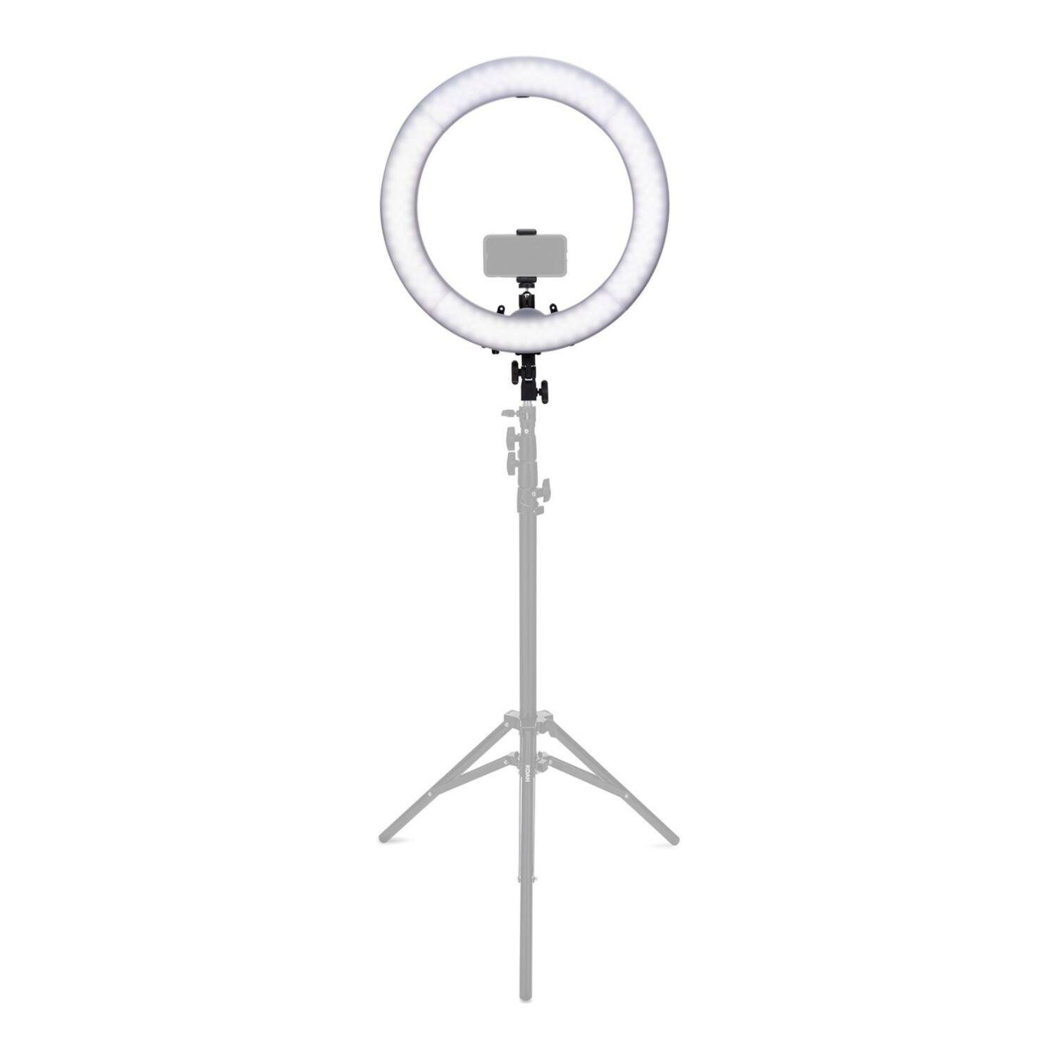 Angle. Koah - Koah SOL SPHERE 19in 55W Ring Light Kit with Carrying Bag and Smartphone Holder.