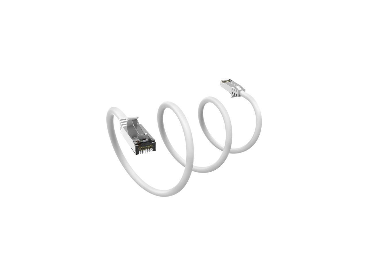 Alt View 1. Nippon Labs - Nippon Labs Cat8 RJ45 2ft Ethernet Cable, Shielded 40Gbps 2000MHz, In/Outdoor, Weatherproof S/FTP (White).