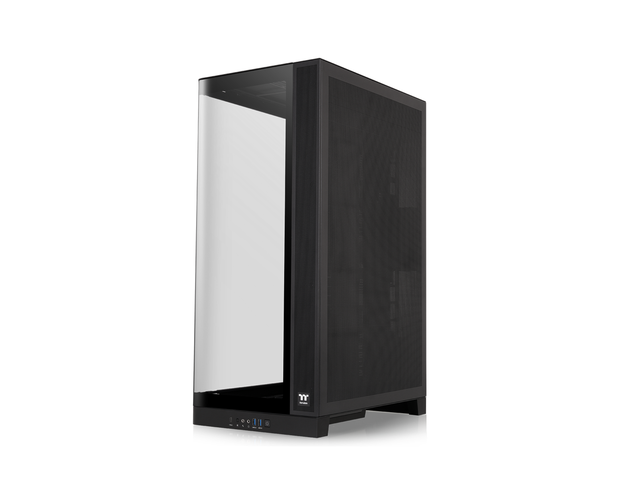 Alt View 6. Thermaltake - CAPO X, Dual System Chassis, mATX/mITX, Curved TG - Black.