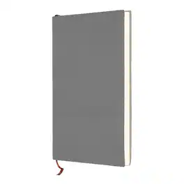 Unique Bargains - Lined Journal Notebook 8.3x5.7", A5 98 Pages 80GSM Soft PU Leather Ribbed Daily Journal for Office Home - Gray