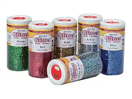 Spectra - Glitter, 6/Pack - Red, Green, Blue, Multi-Color, Gold, Silver