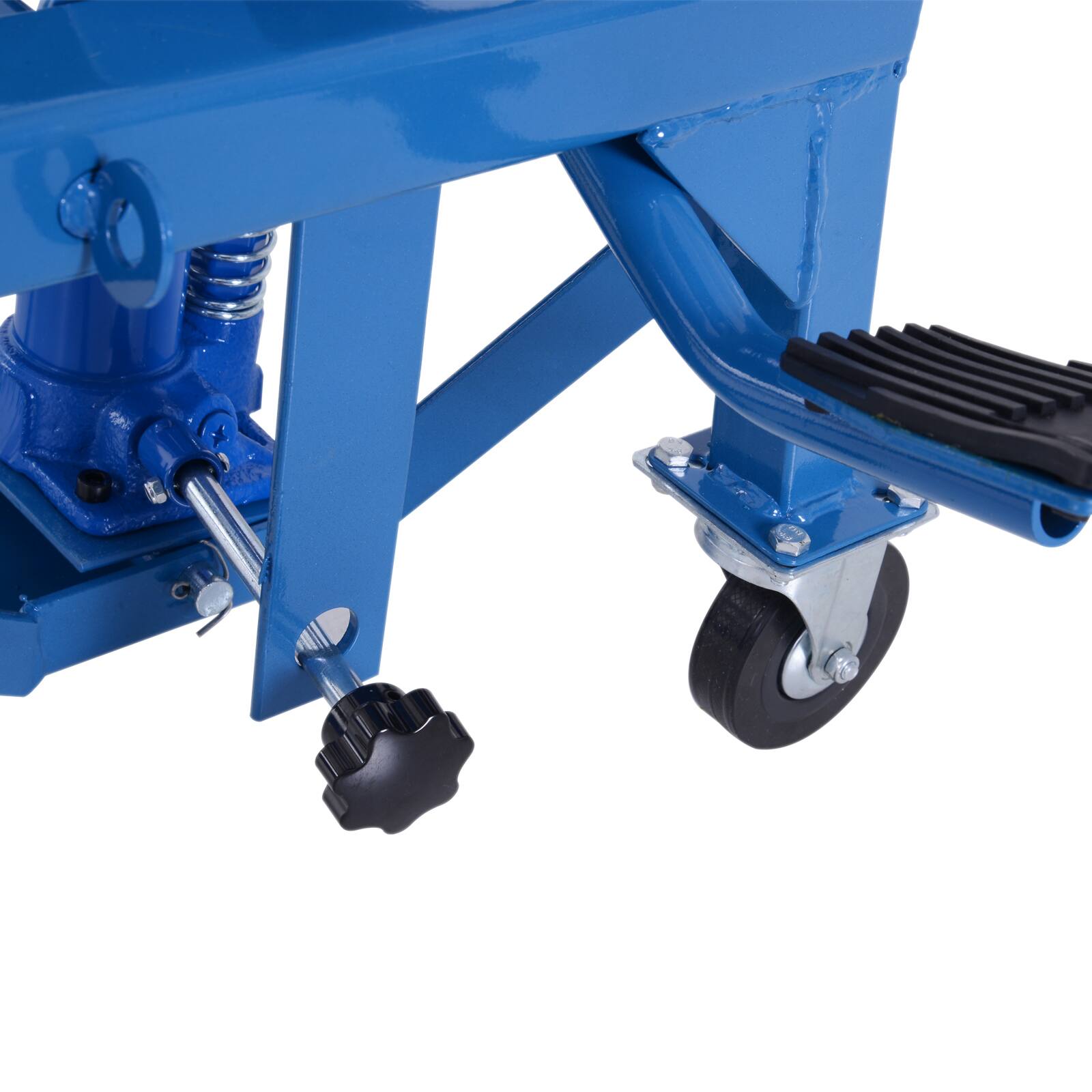Alt View 8. Durhand - 300 lbs Hydraulic Motorcycle Scissor Jack Lift Foot Step Wheels for Small Dirt Bikes - Blue.