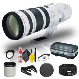 Canon - EF 200-400mm f/4L IS USM Extender 1.4x Lens (5176B002) + Cap Keeper + More - Black