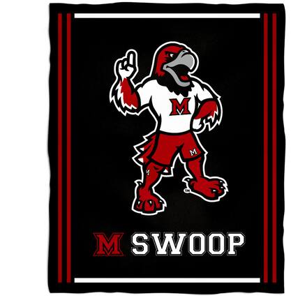 Front. Vive La Fete - Miami University RedHawks 36'' x 48'' Children's Mascot Plush Blanket - Multicolor.