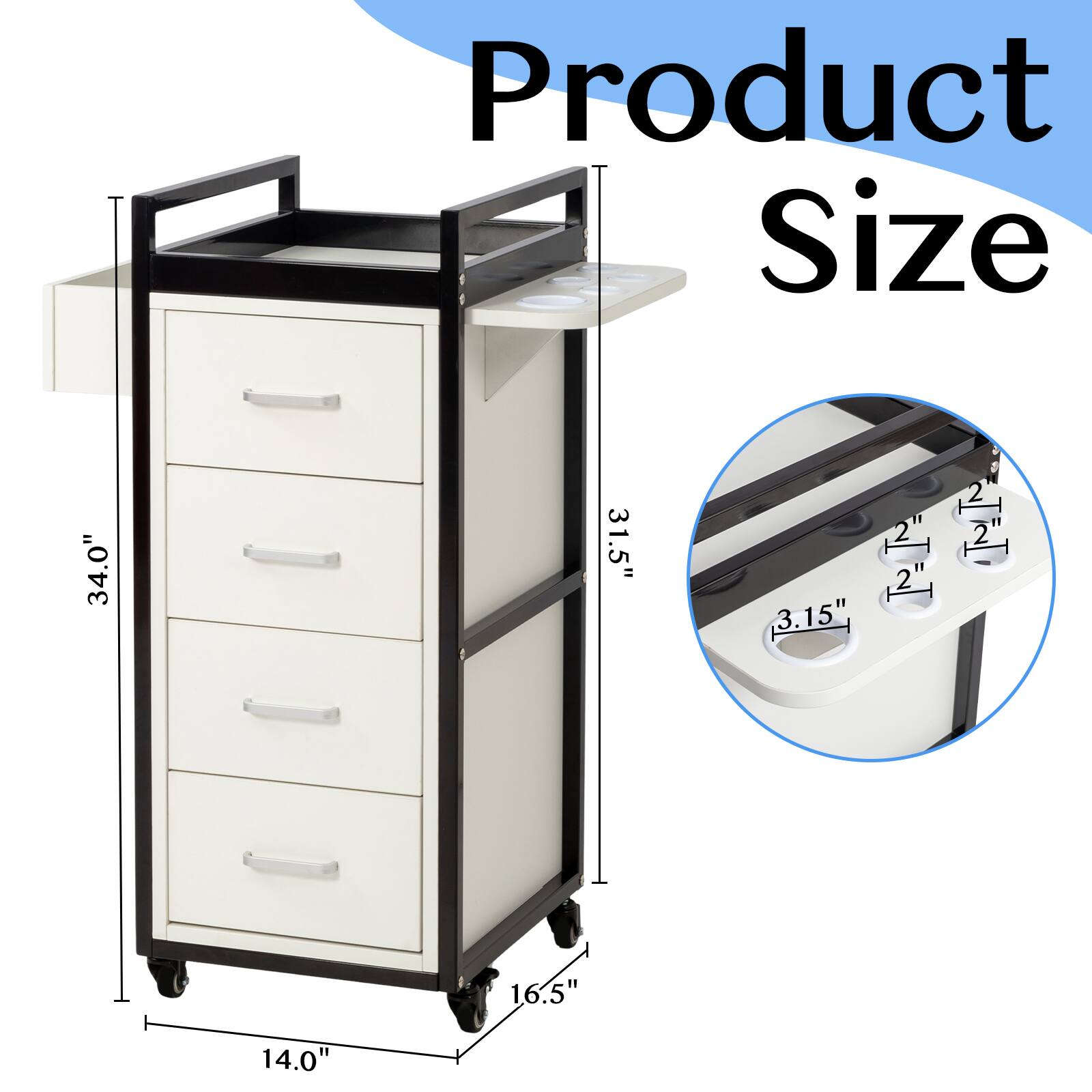 Product Size  
34.0" x 31.5" x 16.5"  
14.0"  
3.15"