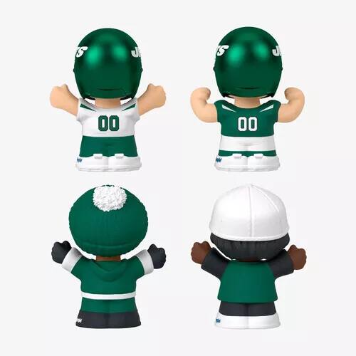 Alt View 2. Fisher Price - Fisher Price Little People x NFL Collector New York Jets Figure 4-Pack - Green.