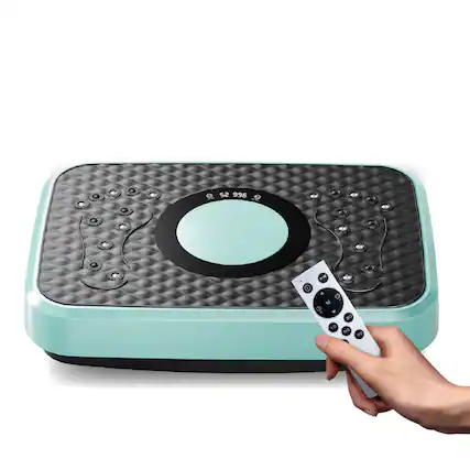 Front. Akoasm - Vibration Plate Exercise Machine for Lymphatic Drainage, Shaking Workout Board with 120 Speed Levels - Green.