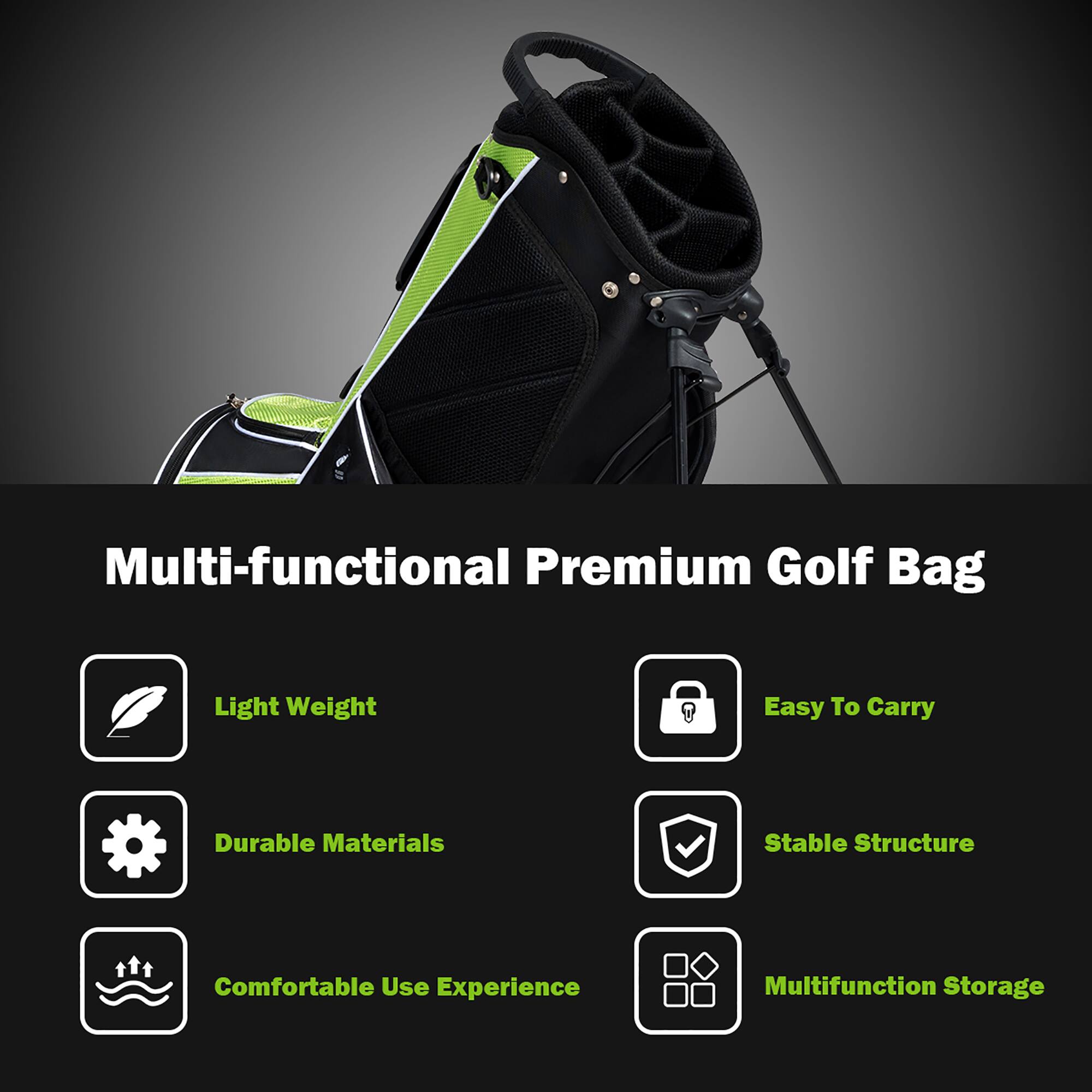 Multi-functional Premium Golf Bag

- Light Weight
- Durable Materials
- Comfortable Use Experience
- Easy To Carry
- Stable Structure
- Multifunction Storage