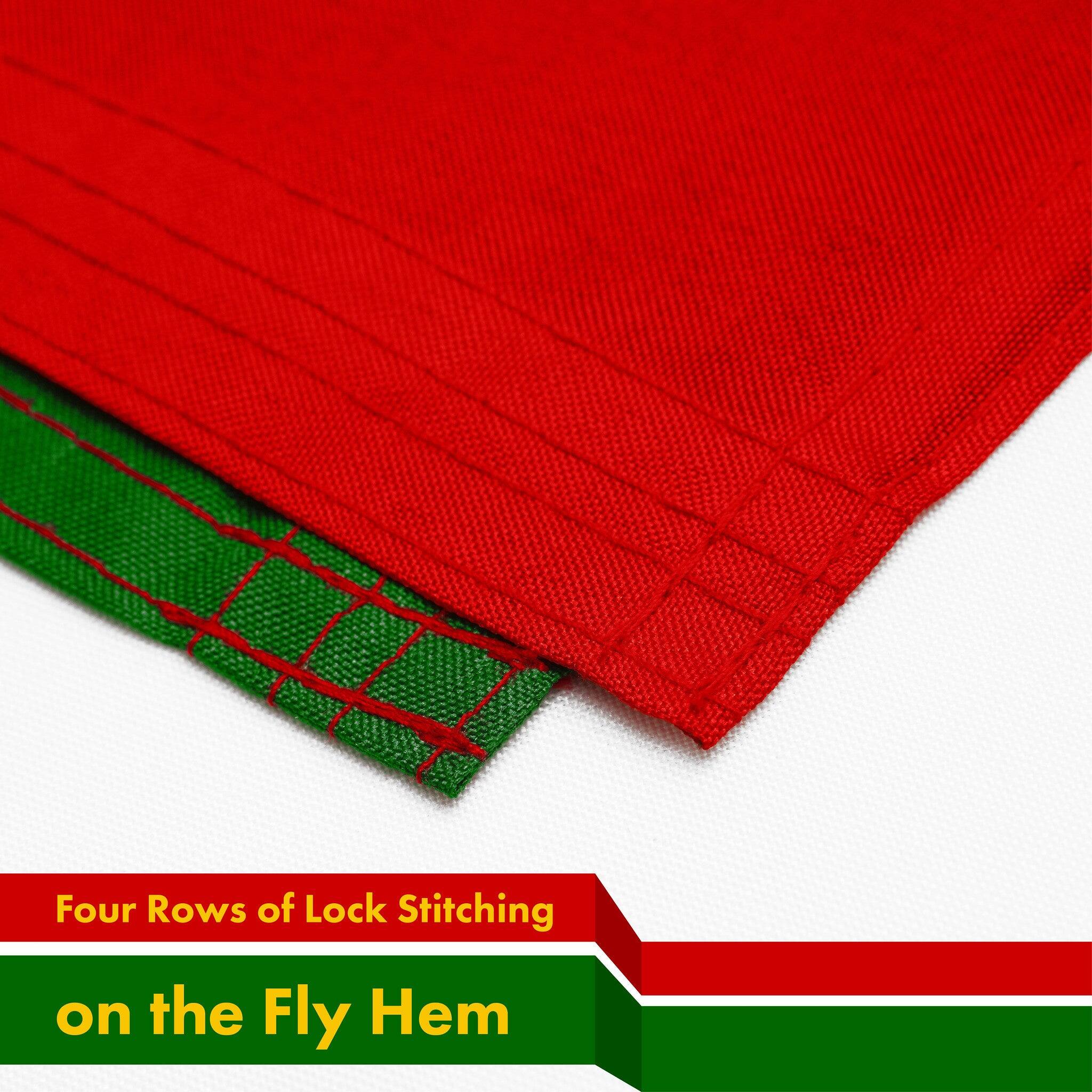 Four Rows of Lock Stitching on the Fly Hem