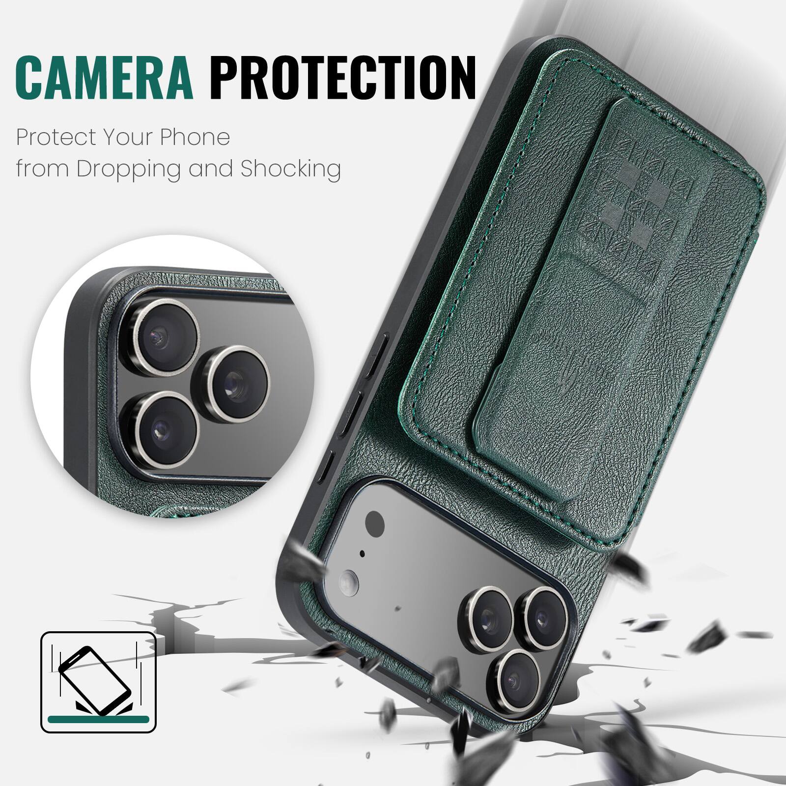CAMERA PROTECTION  
Protect Your Phone from Dropping and Shocking
