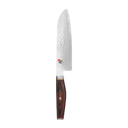 Front. Miyabi - Miyabi Artisan 7-inch Santoku Knife - Stainless Steel.