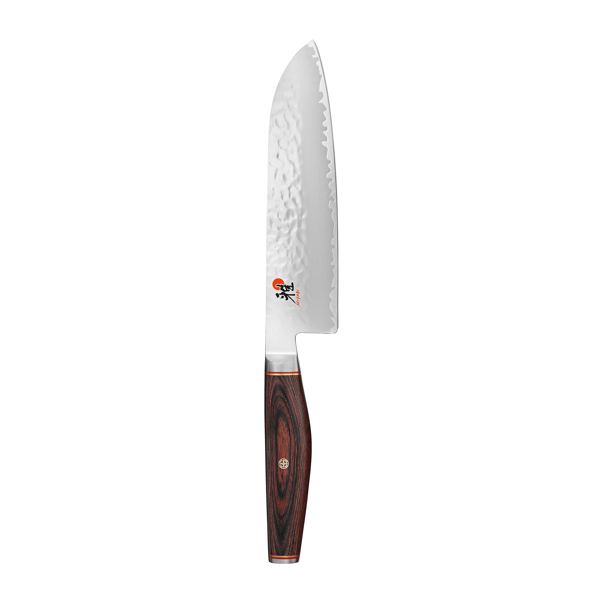 Front. Miyabi - Miyabi Artisan 7-inch Santoku Knife - Stainless Steel.