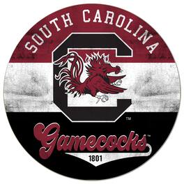 Jardine - South Carolina Gamecocks 20'' x 20'' Retro Logo Circle Sign - Maroon
