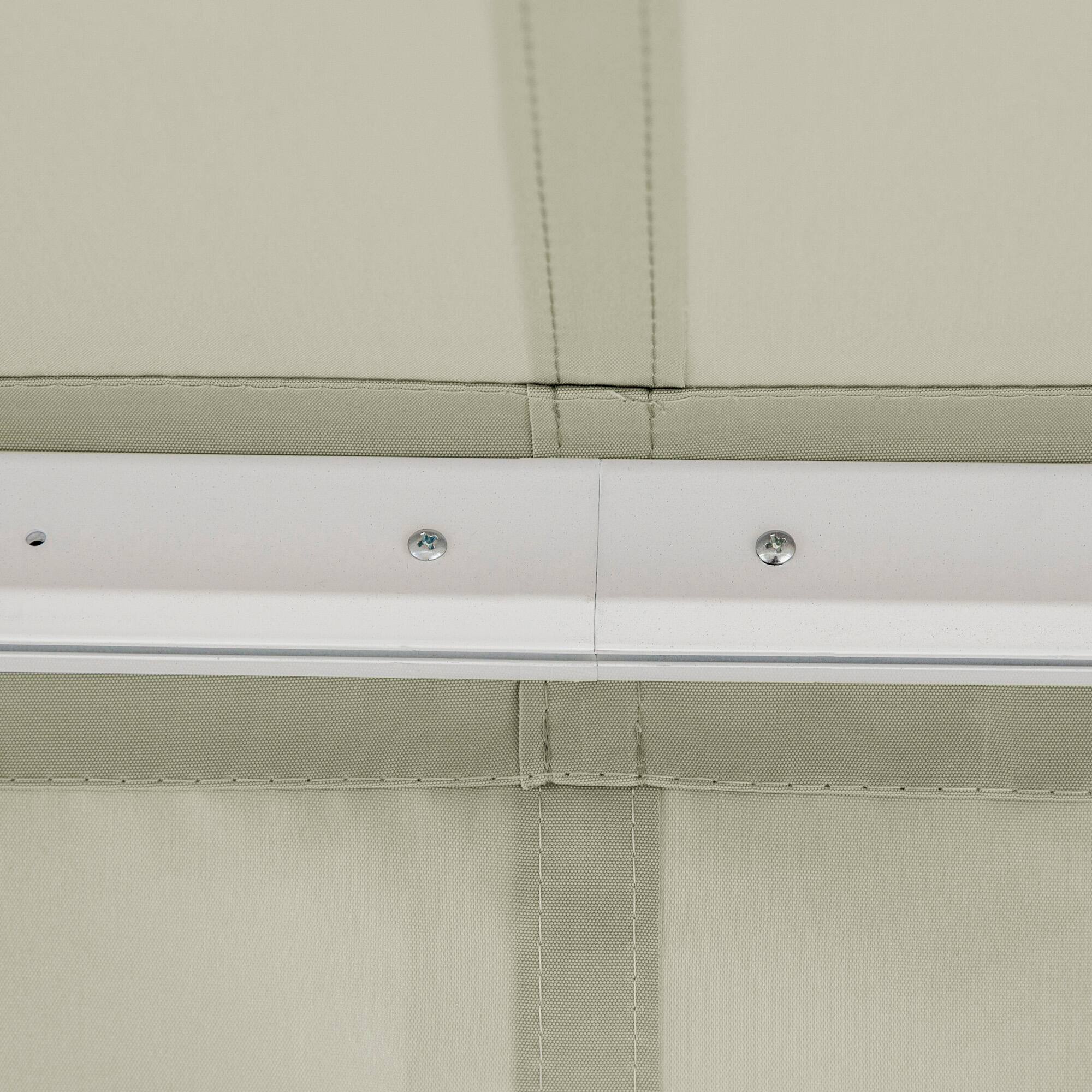 Alt View 5. Outsunny - 8' x 7' Patio Retractable Awning, Manual Exterior Sun Shade Deck Window Cover - Grey.