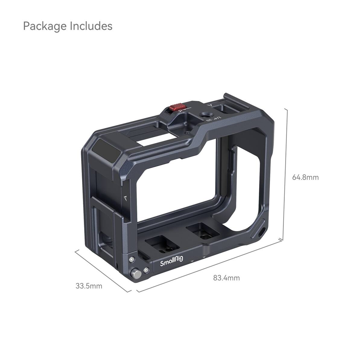 Package Includes

- 64.8mm
- 33.5mm
- SmallRig
- 83.4mm