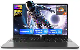 NIMO - 15.6" IPS FHD-Gaming-Laptop, AMD Ryzen 7 8745HS 32GB DDR5 RAM 1TB SSD 4.9GHz Radeon 780M Graphics 100W USB-C 4.0 - Black