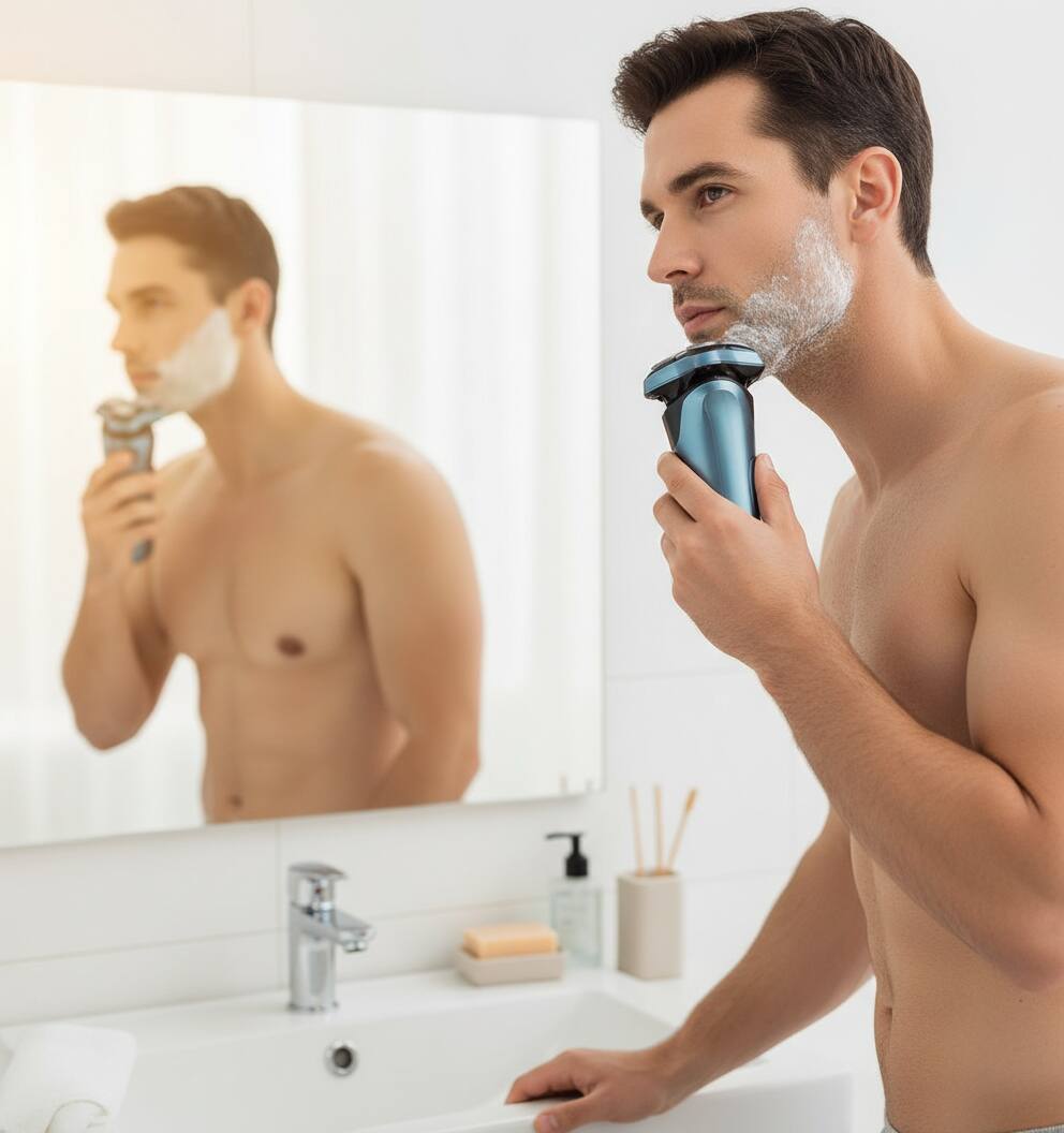 Alt View 1. Dazzed Corner - Waterproof Electric Razor for Men, 3D Floating Blades, USB Fast Charging, Pop-Up Trimmer.