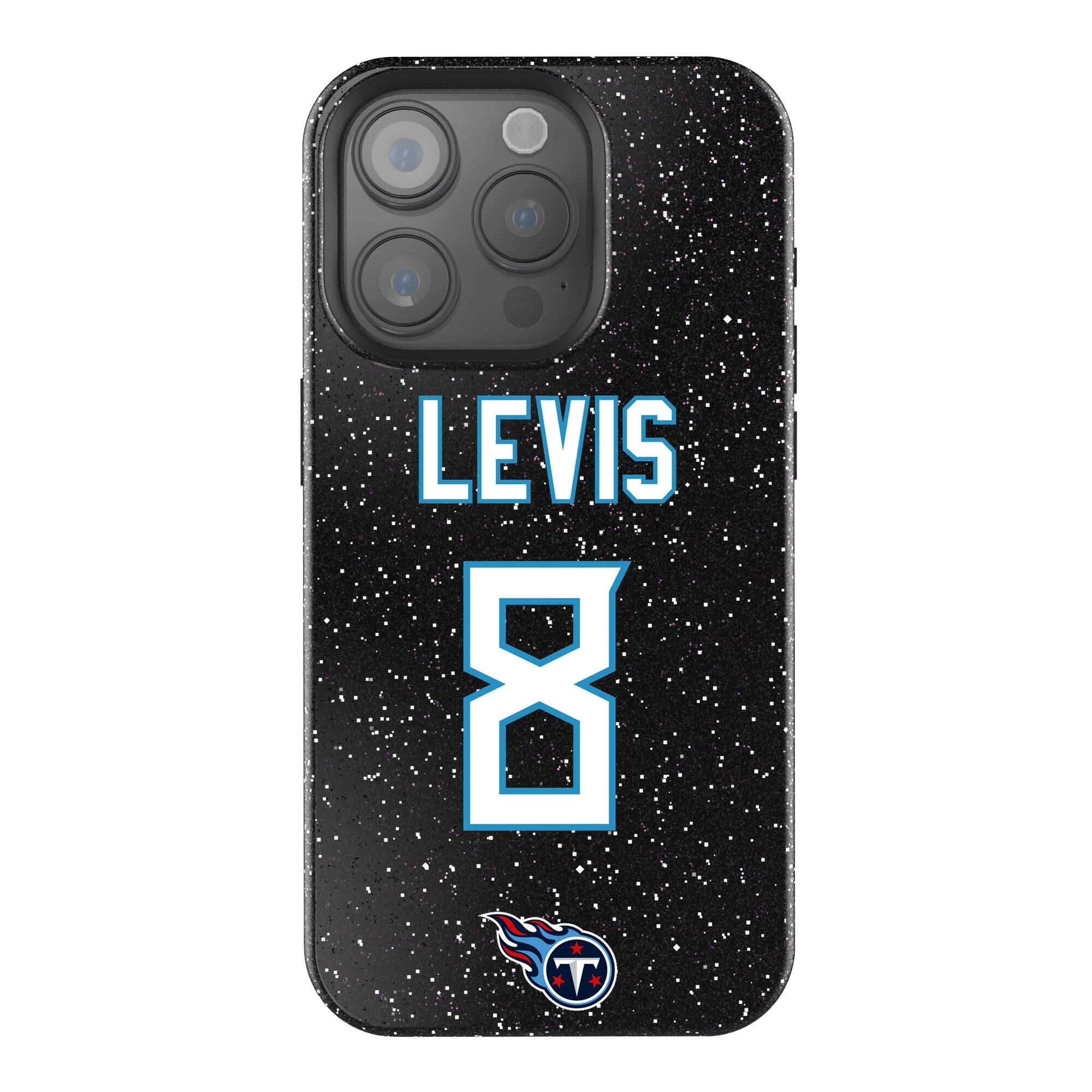 Front. Keyscaper - Will Levis Black Tennessee Titans Bling iPhone Case - 16 Plus - Black.