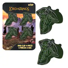 ICUP - The Lord Of The Rings Leaf Of Lorien Magnetic Bag Clips | Set Of 4 - Green
