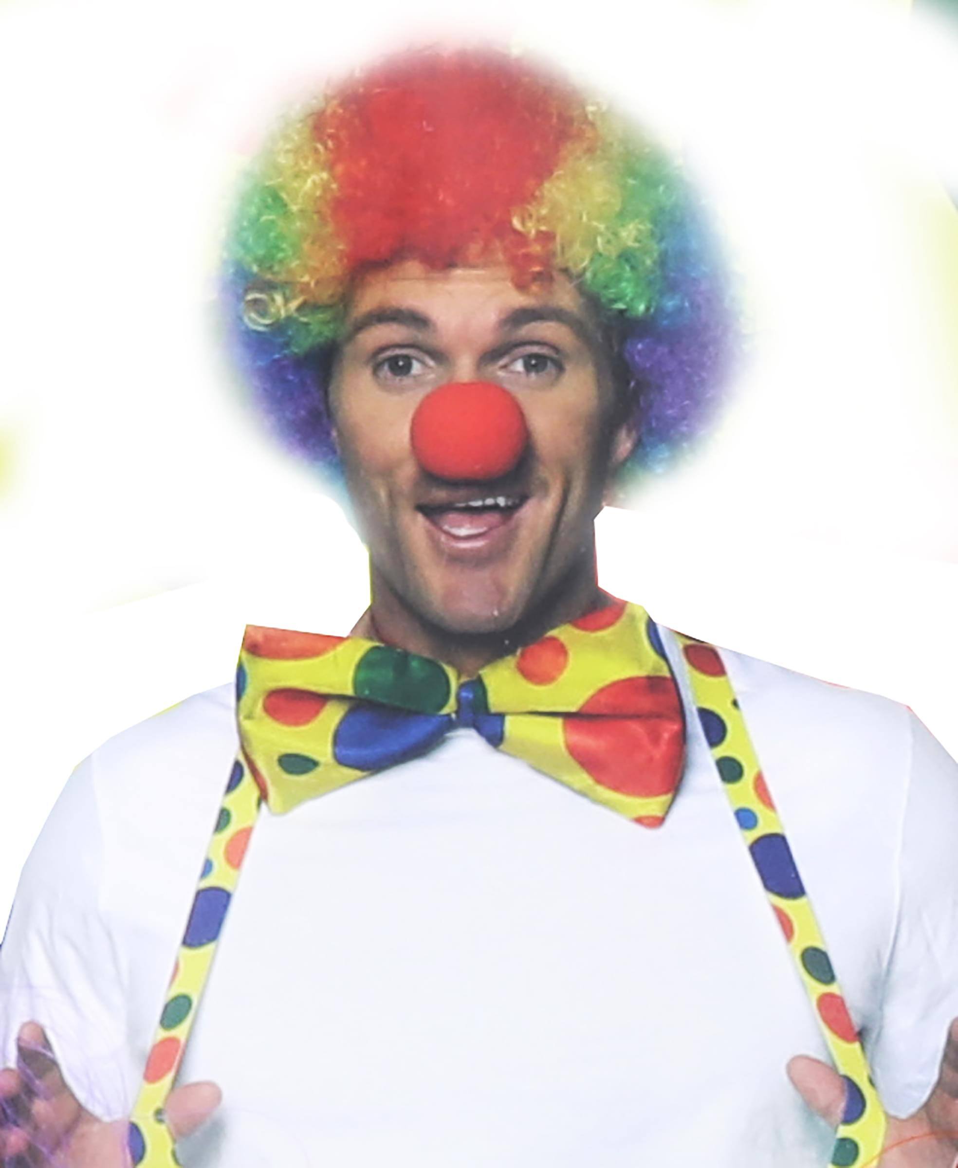 Alt View 1. Underwraps - 4-Piece Clown Adult Costume Accessory Kit - Rainbow.