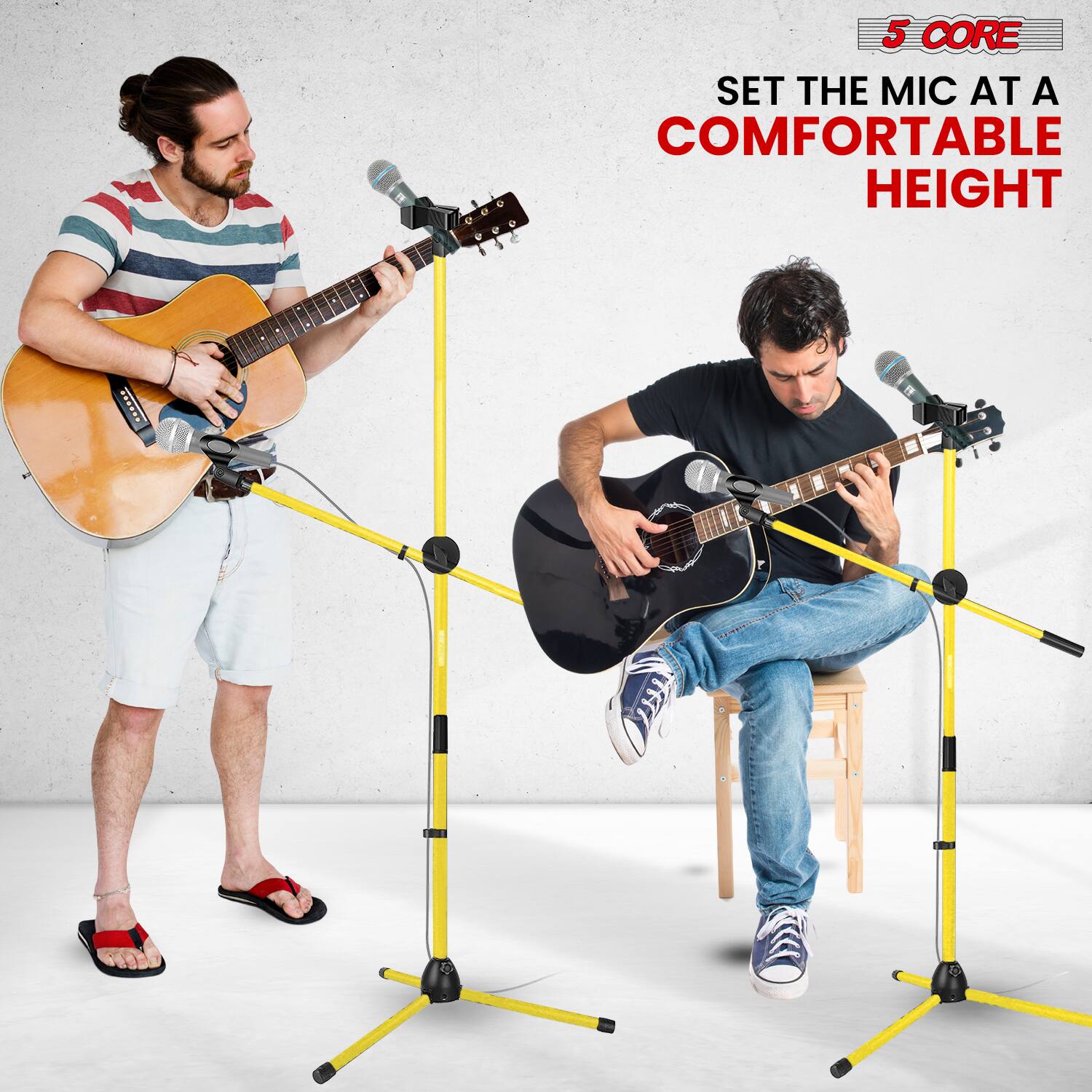 5 CORE  
SET THE MIC AT A COMFORTABLE HEIGHT