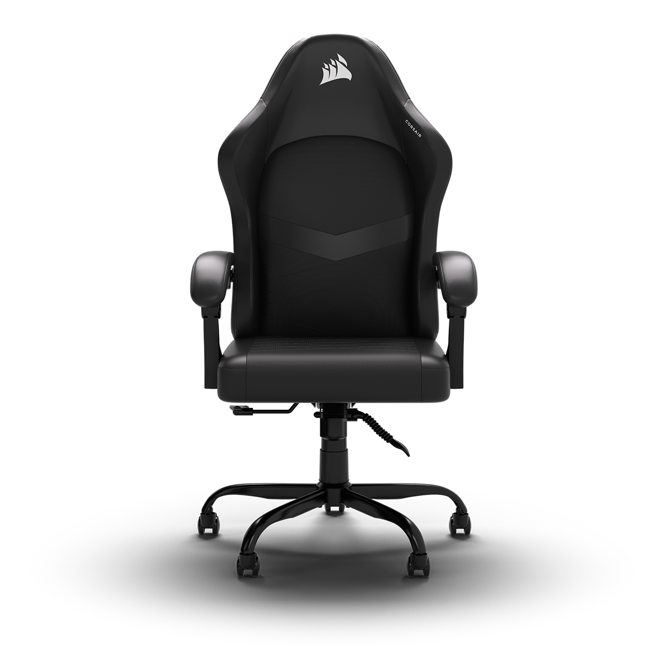 CORSAIR - TC80 Fabric & Leatherette Gaming Chair – Comfortable wide seat, Detachable neck pillow, with Steel 5-star base - Blck