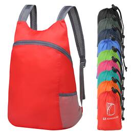 Unique Bargains - 20L Ultra Hiking-Daypack Lightweight Foldable Travel Packable Backpack for Camping Cycling Outdoor - Red