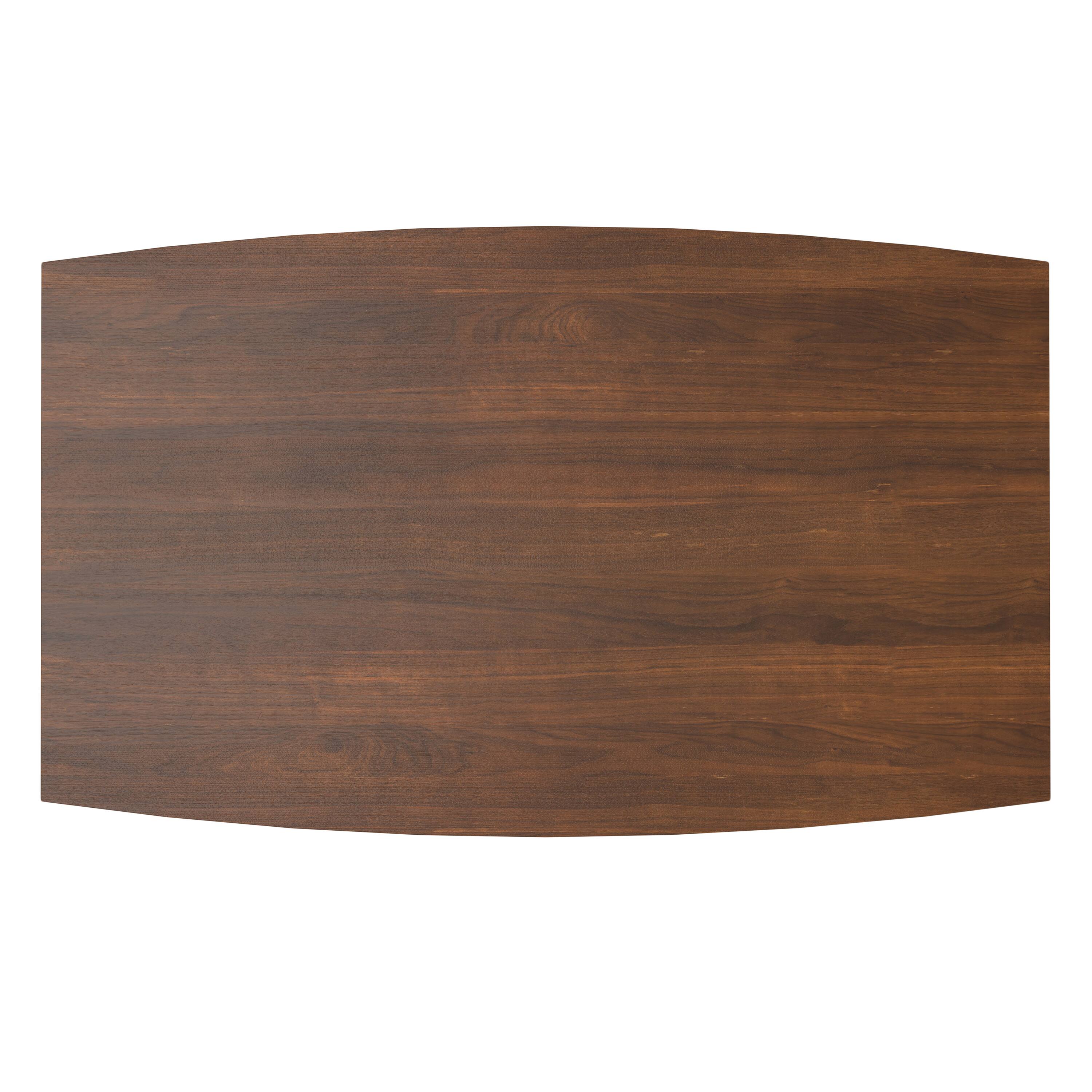 Alt View 2. Simpli Home - Draper SOLID WOOD and Rubberwood 66 inch x 40 inch Rectangle Mid Century Modern Dining Table in WALNUT WOOD - Walnut Veneer.