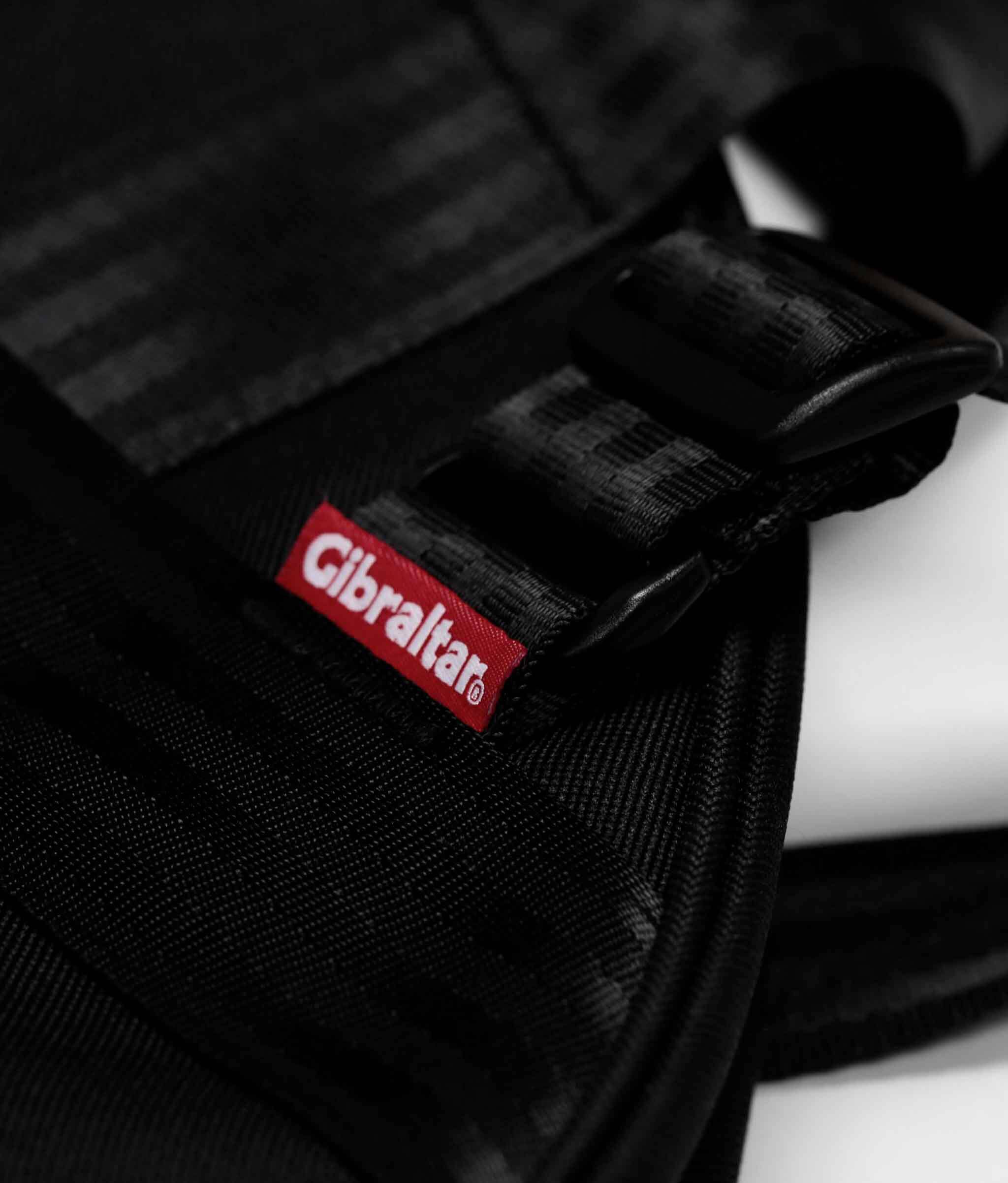 Back. Gibraltar Hardware - 24" Pro Fit Deluxe Cymbal Bag with Backpack Straps, Compression Molded Padding & Water Resistant Exterior.