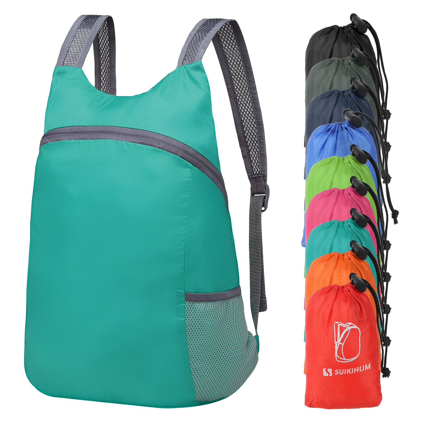 Unique Bargains - 20L Ultra Hiking-Daypack Lightweight Foldable Travel Packable Backpack for Camping Cycling Outdoor - Lake Blue