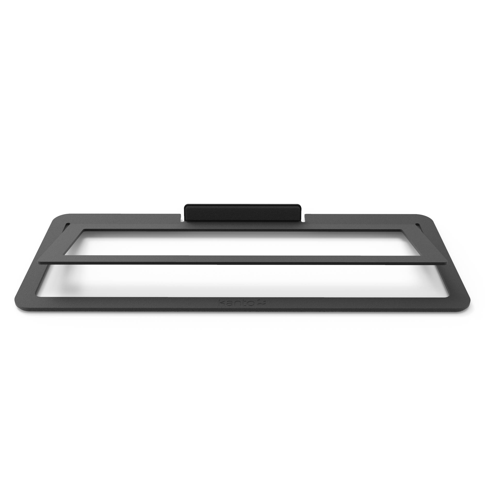 Left. Kanto - Low-Profile Angled Sound Bar and Center Channel Speaker Stand - Black.