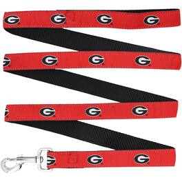 StadiumSpot - Georgia Bulldogs 6' Regular Dog Leash - Red