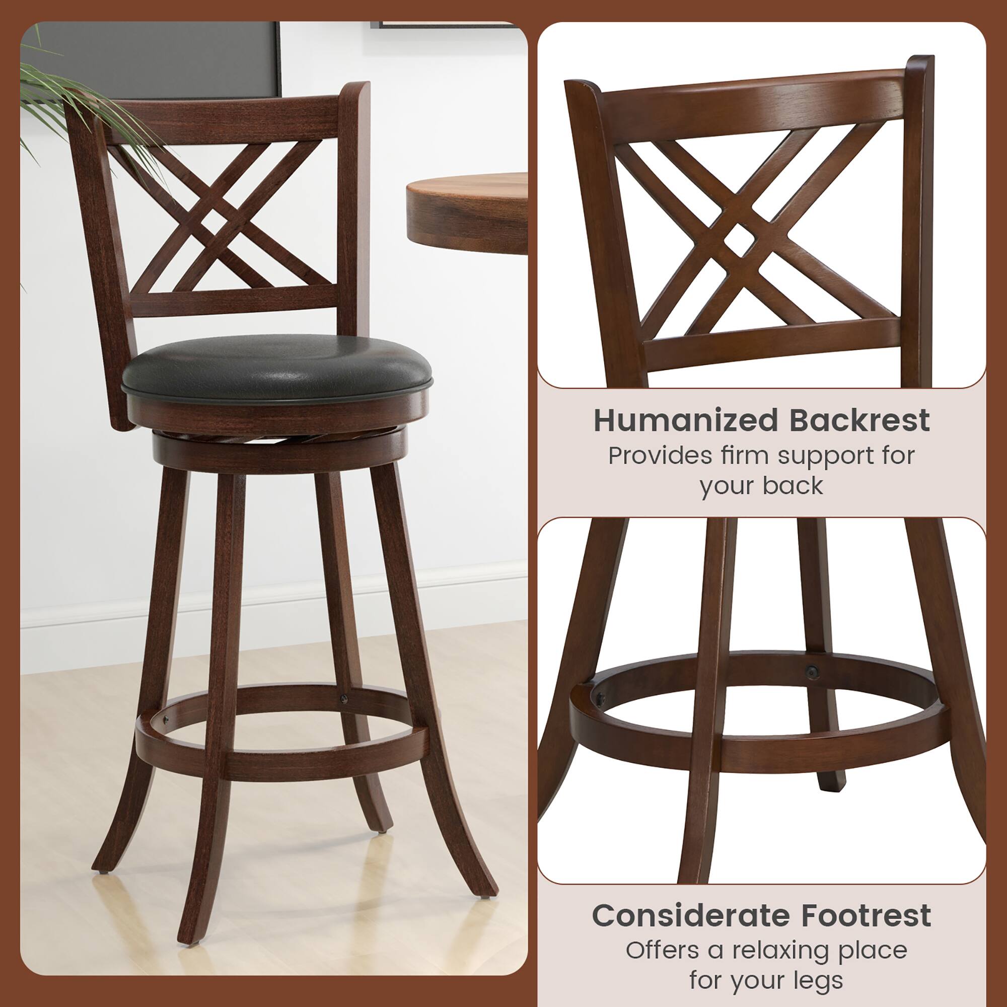 Humanized Backrest Provides firm support for your back
Considerate Footrest Offers a relaxing place for your legs