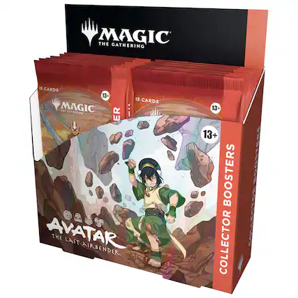 MAGIC THE GATHERING
15 CARDS 13+
15 CARDS MAGIC THE GATHERING
AVATAR THE LAST AIRBENDER
13+
13+ BOOSTERS COLLECTOR BOOSTERS COLLECTOR