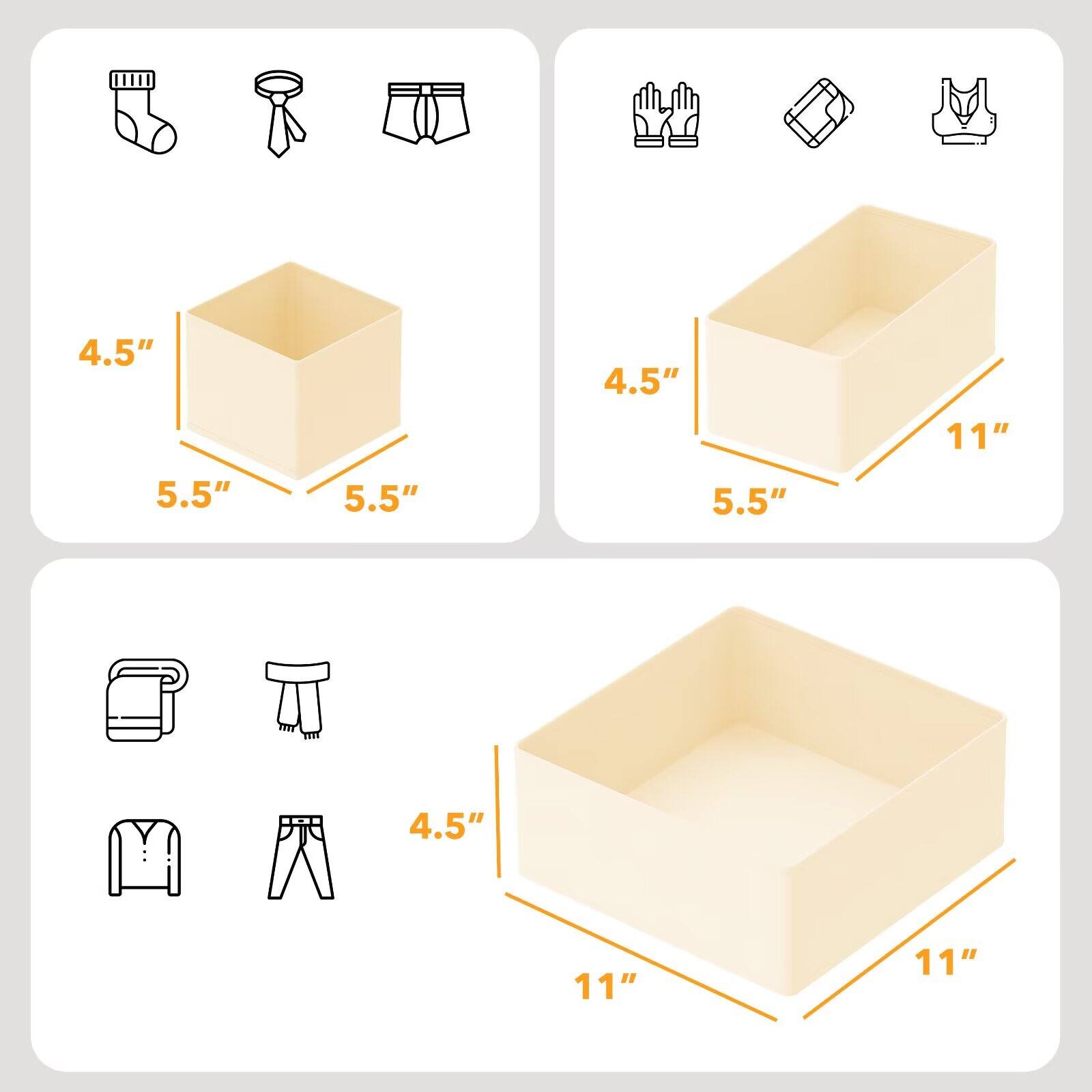 4.5" 5.5" 5.5" 4.5" 11" 11" 4.5" 11" 11"