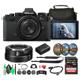 Nikon - Z fc DX-Format Mirrorless Camera with NIKKOR Retro Style Z 28mm f/2.8 (SE) Lens + More