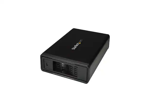 Front. StarTech.com - StarTech eSATA Enclosure for 3.5in SATA HDD - USB 3.0/eSATA - Metal Trayless HDD Enclosure.